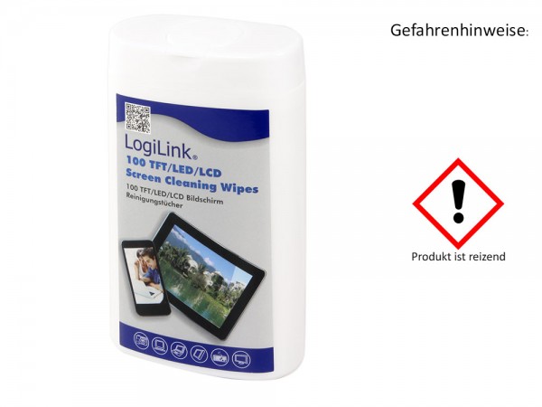 TFT, LCD und Plasma Reinigungstücher , LogiLink® [RP0010]