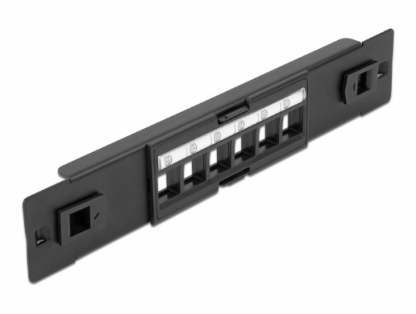 10? Keystone Patchpanel 6 Port werkzeugfrei, Delock® [66819]