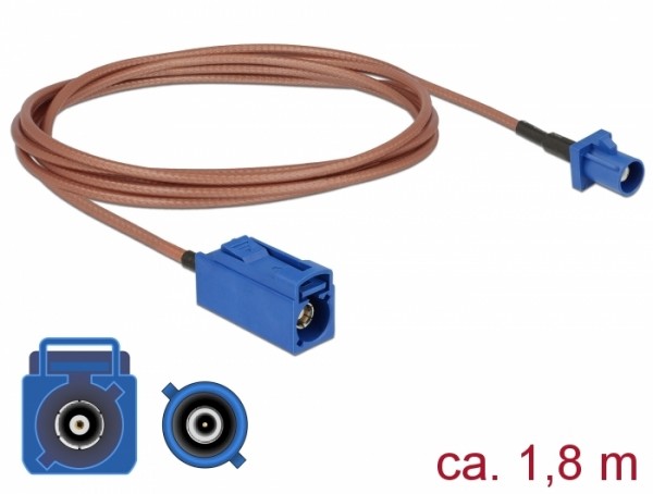 Antennenkabel FAKRA C Buchse an FAKRA C Stecker RG-316 1,8 m, Delock® [89669]