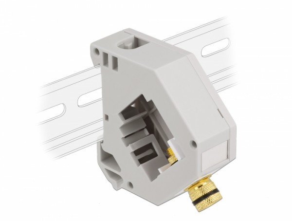 Hutschienenadapter mit Keystone Polklemme zu Polklemme, Delock® [87162]