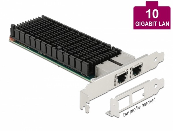 PCI Express x8 Karte 2 x RJ45 10 Gigabit LAN X540, Delock® [88505]